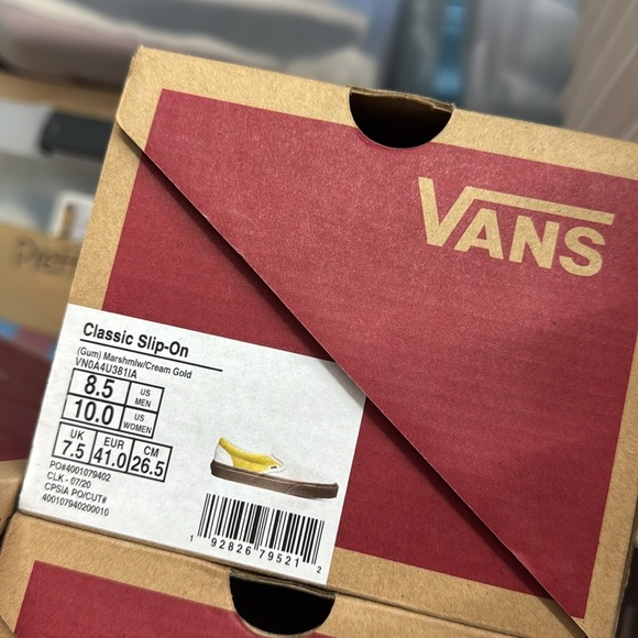 White and Yellow Slip-On Sneakers - Picture 3 of 4